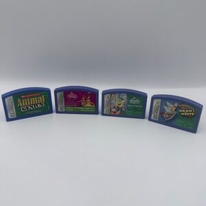 LeapFrog Leapster Learning Game Lot 4 Animal Genius Disney SpongeBob Mr Pencil